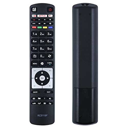 TCNOUMT Replacement for RC5118F Hitachi Remote Control fit for Hitachi Smart LCD LED TV Sub Polaroid Finlux Televison 24HB11J65U 32HB16J61U 32HB16J61UA 32HB16J61UB 32HB16T61U