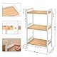 SONGMICS Bambusregal, Küchenregal, Badregal, Bücherregal, Standregal mit 3 Ablagen, 31,5 x 45 x 80 cm, für Bad, Küche, Wohnzimmer, Schlafzimmer, Balkon, naturfarben-weiß BCB73Y