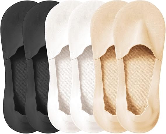 3 Pairs Women No Show Socks | Ice Silk Surface, Cotton Bottom | Invisible Low Cut Liner Socks for Shoes | Comfortable, Breathable Fit (5–12)-image-35