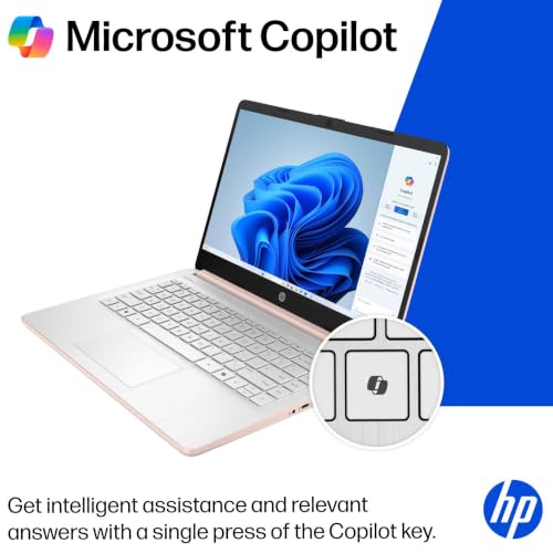 HP 14" 2026 Laptop, Intel Processor, Copilot AI, Office 365, 128GB Storage | 1TB Cloud Storage, Wi-Fi 6, HDMI, Long Battery Life, Pale Rose Gold, Windows 11 Home for Students & Everyday Computing - image 5
