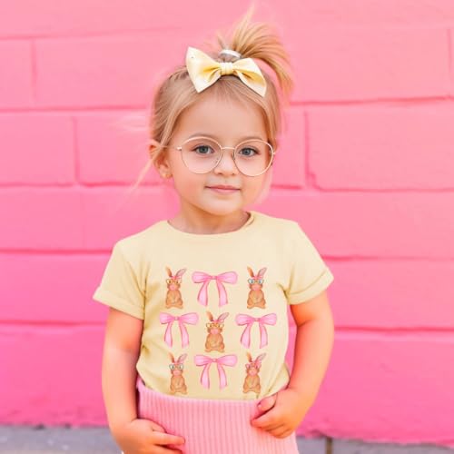 Image of Kids Easter Shirt Chick Short Sleeve Tee Tops for Toddler Girls Boys Easter Outfit Clothes 2-7 Years