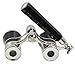 OPO Opera Theater Horse Racing Glasses Binocular Telescope with Handle (Black with Silver Trim) 3X25