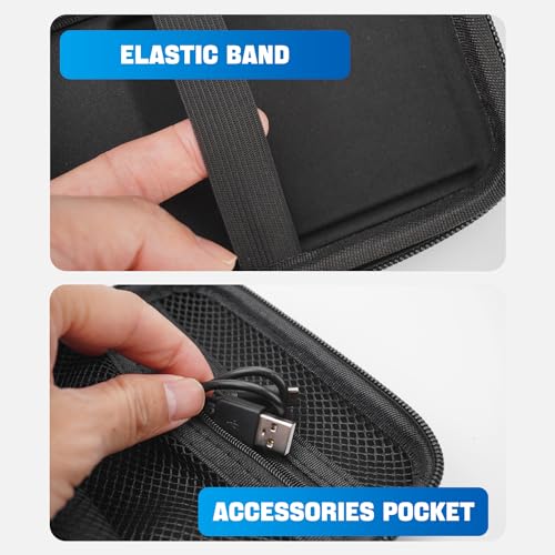 HESPLUS Travel Hard Case for RG353V/ RG35XX/ RG353VS/ R36S Retro Handheld Game Console, Handheld Emulator Console Holder Organizer, Portable Mini Game Player Storage Bag (Case Only)