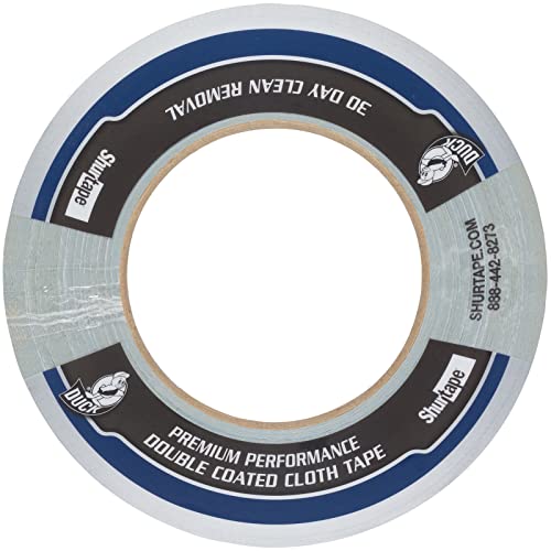 Ruban adhésif double couche 48mm Shurtape DF 545 Duck Pro bleu pour fixation sol et moquette 36m