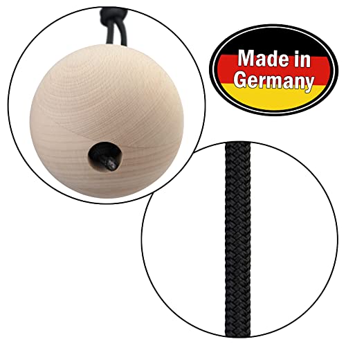 ALPIDEX Trainingskugeln Kugelgriff 2er Set - Durchmesser wahlweise 5 cm 7 cm 12 cm - Holzkugeln Klettertraining Fitnesstraining Buchenholz Natur, Durchmesser:7 cm