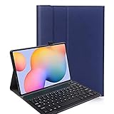 ygoal tastiera custodia per xiaomi mi pad 5, [qwerty inglese layout] slim pelle pu custodia con rimovibile wireless tastiera per xiaomi mi pad 5/5 pro, blu