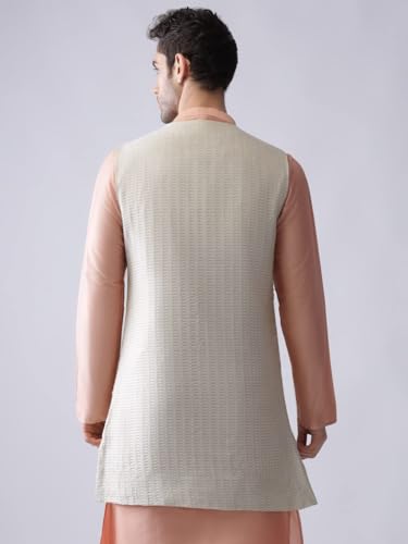 Image of KISAH Men's Jacket - Jacquard Silk Blend - Indian Wedding Outfit for Men - Ideal for Weddings and Festivals