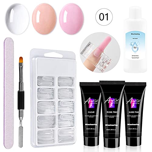 Dabey Conjunto de gel de unhas LED UV LED Conjunto de gel de unhas Kit de gel de extensão de unhas P