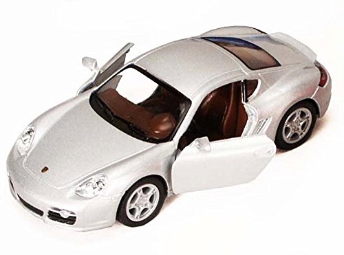 Kinsmart Porsche Cayman S, Silver 5307D - 1/34 Scale Diecast Model Toy Car, but NO Box