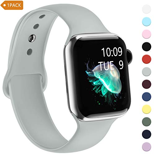iGK Sport Band Compatible with Apple Watch Band 42mm Series 5, Silicone Replacement