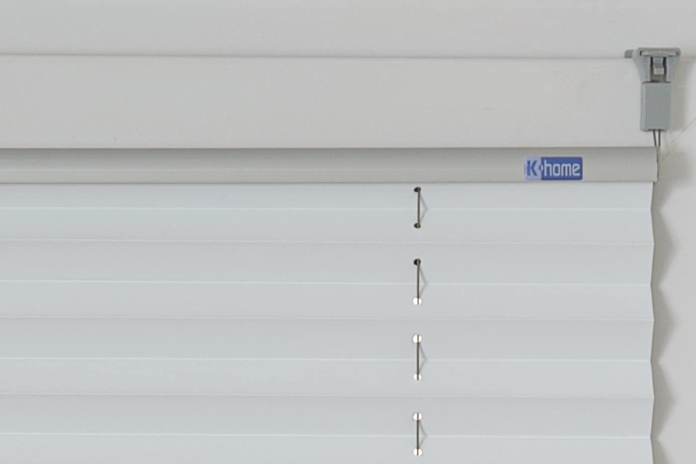 Klemmfix Pleated Blackout Blind, White, 60 x 130 cm