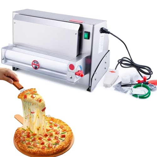 Prensa Eléctrica Para Masa De Pizza,Prensa Comercial Para Pizza,Masa De Pizza 30/40Cm,Grosor Ajustable 0.7 a 5.4 Mm,Para Tiendas De Comida Occidental,Pizzerías,Restaurantes Comida Rápid,30CM