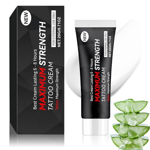 20g Tattoo Cream Gel - Tattoo Body Cream Aftercare for Nourishing, Moisturising and Colour-Enhancing - Long Lasting Body Moisturiser with Aloe Vera
