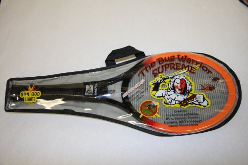 Bug Warrior Supreme ORANGE 4000V Fly Swatter Mosquito Gnats Zapper Racket Killer most
