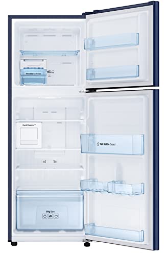Image of Samsung 244L 2 Star Frost-Free Double Door Refrigerator Appliance (RT28B3522UZ /HL, Midnight Blossom Blue, Curd Maestro, 2022 Model)