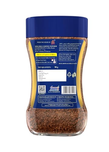 Image of Levista Classic Pure Instant Coffee 100 /90 GM JAR (Pack of 2)