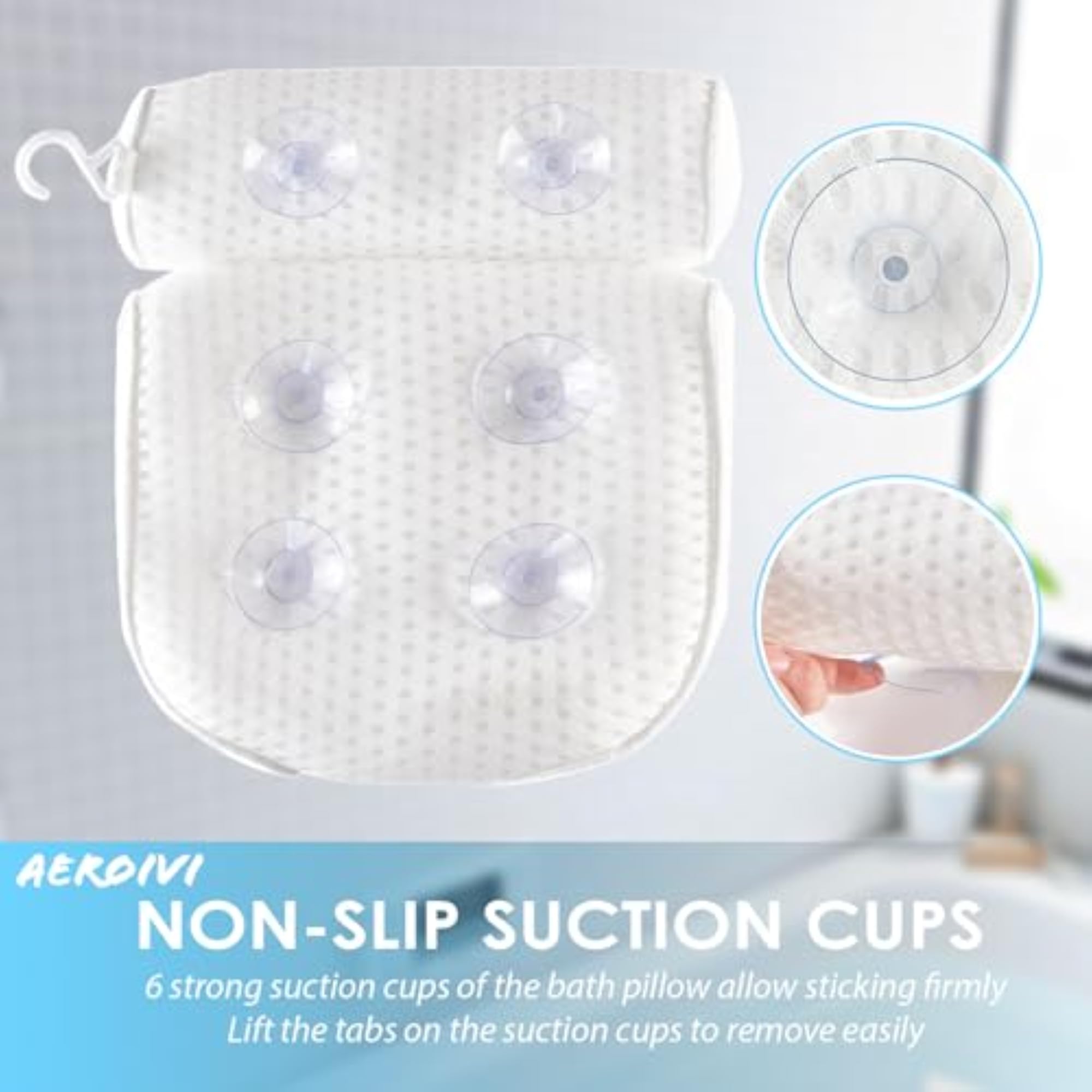 Luxury Bathtub Pillow for Relaxing, 3D Mesh Bath Tub Pillow