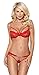 Produktbild Selente Love & Fun verführerisches 3-teiliges Damen Unterwäsche-Set aus BH, Slip & Satin-Augenbinde, Made in EU, rot-3, Gr. L/XL