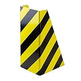 Dema U-Rammschutz, Anfahrschutz, Regalschutz, Eckschutz, 400 mm, gelb-schwarz, Metall 5 mm, ideal für Regale, Wände und Ecken