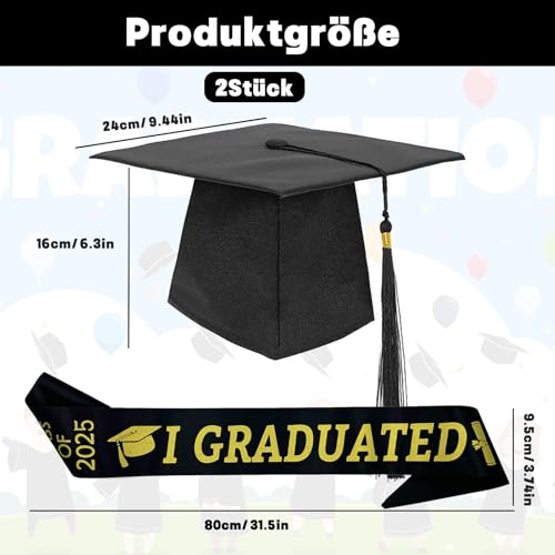 BDBFPAN Graduation Hat Unisex, Verstellbar Abschluss Hut Absolventenhut Abschluss Geschenk Abschlussfeiern An Hochschulen Und Universitäten Einfaches Und Stilvolles Abschlussaccessoire