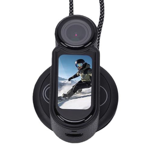 Caméra d'action pour vlog de voyage avec cordon magnétique et connexion WiFi