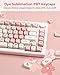 XVX Keycaps - Pink Cute PBT Keycaps, MOA Profile Key caps 60 65 75 100 Percent, Dye-Sublimation, Custom 142 Keys Set for 100%, 75%, 65%, 60% Mechanical Keyboard