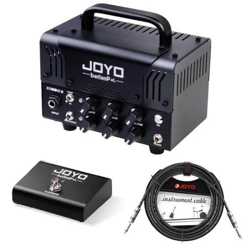 JOYO Zombie II Tube Amp Head Bundle with CM-04 Mono Audio Instrument Cable Straight-to-Straight