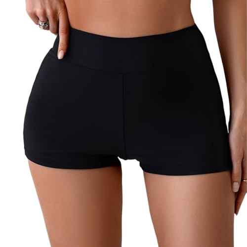 GNALIA Shorts Bañadores 1 Unidad Traje Baño Natación Deportivos Mujer Bikini Playa Piscina Deporte Bragas Modelo L23L1 Color Negro Talla L