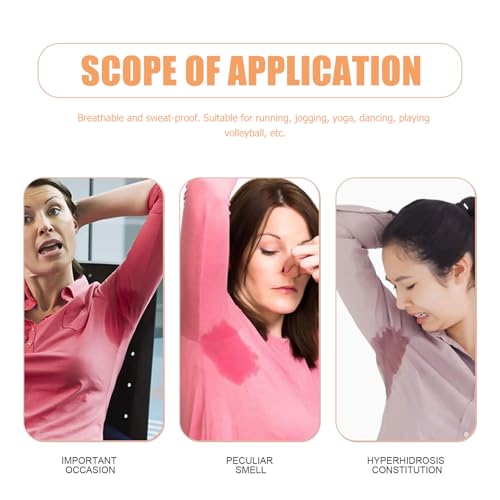 Image of Healeved 3Pcs Underarm Sweat Vest for Women - Thin Breathable Washable Armpit Sweat Pads with Quick Absorption for Summer Outdoor Activities and Exercise