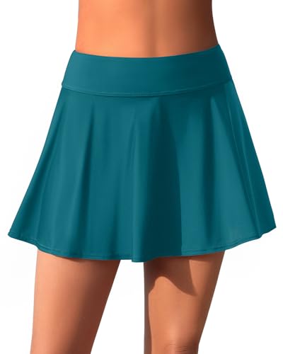 Image of Aqua Eve Women Swim Skirt Tummy Control Swimsuit Skirt High Waisted Bathing Suit Bottom (Available in Plus)