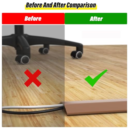 Canaleta para cables impermeable de acero inoxidable, autoadhesiva, cubierta metálica para cables en pisos, ideal para aulas y dormitorios, evita tropiezos y protege los cables (Color: Plata, N.o 3, Ancho: 30 mm) miniatura 2