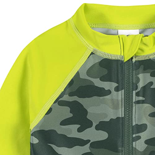 Gerber Baby Boys Long Sleeve One Piece Sun Protection Rashguard Swimsuit, Green Gator, 3-6 Months - image 2