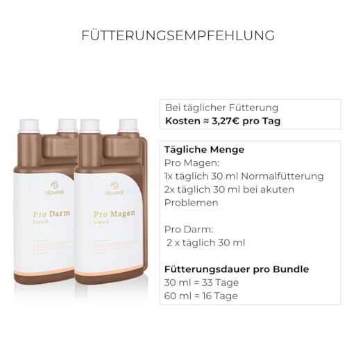 Alpurial Verdauungsbundle – Ergänzungsfuttermittel für Pferde mit fütterungsbedingtem Verdauungsbedarf – Kombination aus Pro-Darm & Pro-Magen – vom Tierarzt entwickelt
