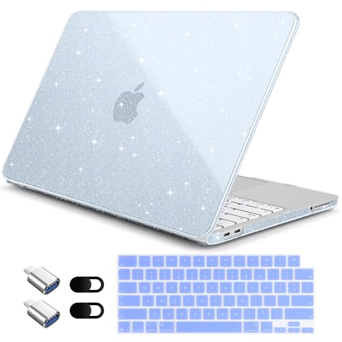Funda para MacBook Neo 13 A3404 rígida brillante con protector teclado y adaptador USB