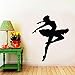 Lamubh Bailarina Bailarina Silueta Pared calcomanía Ballet Escuela de Baile Aula niñas Dormitorio decoración Interior Puerta Ventana Vinilo Pegatina 110x136 cm