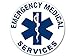 MAGNET 4x4 inch Round Emergency Medical Services Logo Sticker (EMS Ambulance insignia) Magnetic vinyl bumper sticker sticks to any metal fridge, car, signs