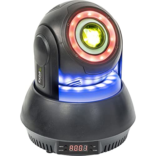Ibiza - STAR-SPOT-BL - Lyre SPOT de 30W RVBB avec projection de 7 gobos et 3 anneaux lumineux...