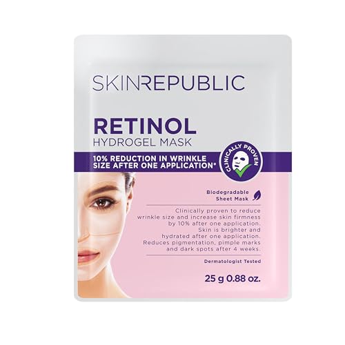 Skin Republic Retinol Hydrogel Anti-Aging Face Mask, clear