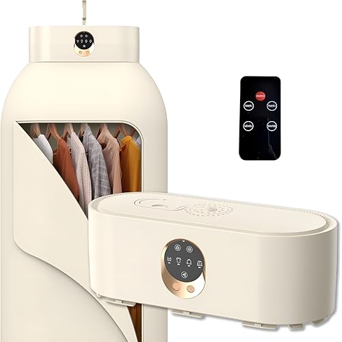 Portable Clothes Dryer, Clothes Dryer Hold 12 Items, With 4 Time Setting, Remote Control, Portable Dryers For Laundry, Apartments, RV, Travel, Low noise, Energy Saving