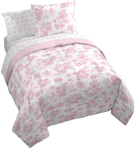 Image of Jay Franco Comforter Set Includes Sheets and Pillow Covers - Soft and Cozy Bed Set for Stylish Room Decor, Official Licensed Bedding, Multi - Hello Kitty, 7 Piece King