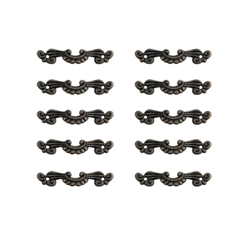 ZAANHA 10pcs 2.2-inch Length Carving Style Drop Pulls Small Antique Bail Handles Zinc Alloy Hardware for Doors Furnitures Woodboxes