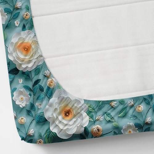 Image of 350 TC Premium Heavy Cotton Feel Elastic Fitted Bedsheet King Size with 2 Pillow Covers || Double Bed with All Around Elastic (Sly Blue7D, Fitted - 72 inchx78 inch King)