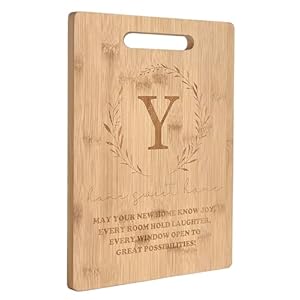 Housewarming Gift,Bamboo Carved Cutting Board Gift for Home Kitchen,Camping,Barbecue,BBQ-Congratulations First House Gift,Bless New Home Gift,Wedding Gift,Christmas Gift,Monogrammed Initial Letter Y Housewarming GiftBamboo Carved Cutting Board Gift for Home KitchenCampingBarbecueBBQ Congratulations First House GiftBless New Home GiftWedding GiftChristmas GiftMonogrammed Initial Letter Y