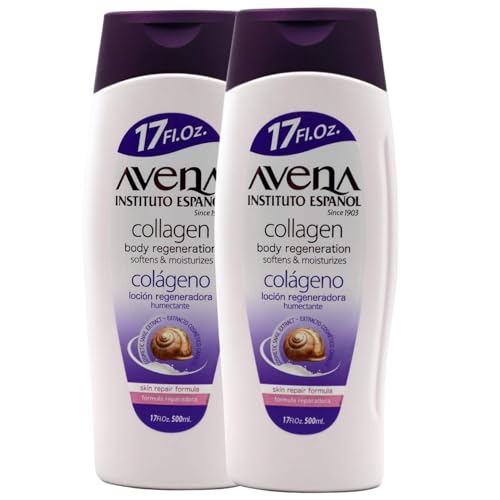 Avena Instituto Espanol Collagen Body Regeneration Softens & Moisturizes Skin Repair Formula 2-pack Of 17 FL Oz each 2 Bottles