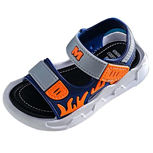 RNTOP Baby Infant Boy Girl Sandals Summer Sport Crib Shoes Anti-Slip Soft Sole Breathable Sneakers for (Blue, 9.5 Toddler)