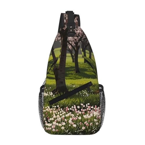 Sac de poitrine pour homme Spring Hope noir compact pour ranger votre téléphone portable