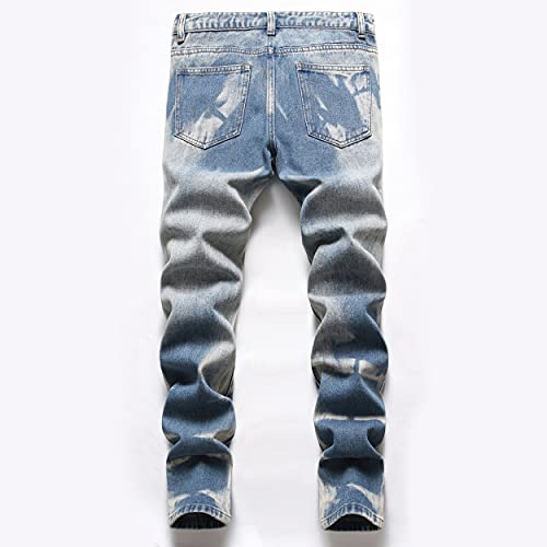 Boy's Skinny Fit Ripped Destroyed Distressed Slim Fashion Stretch Jeans Pants2