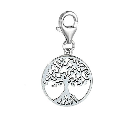 Sexy Sparkles Family Tree Charm – Clip-On Lobster Clasp, Zinc Alloy Charm for Link Chain Bracelets, Charm Size 32mm x 25mm Cover