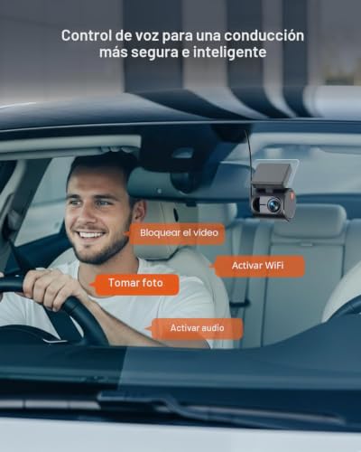 Dashcam con super visión nocturna 2K y control por voz para coche 6