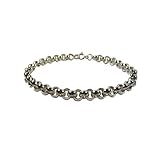 18 cm Reflets-de-Bijoux - Bracelet Fantaisie, Maille Jaseron en Argent, Femme